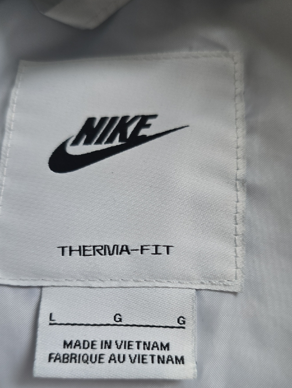 Nike Men's Large Therma Fit White Quilted Puffer Vest - Picture 4 of 4